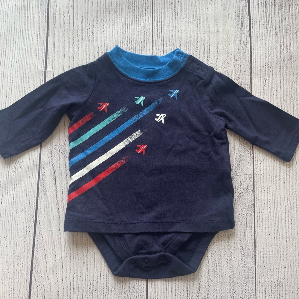 Gymboree Navy Flight Bodysuit size 0-3 months